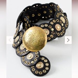 Free people follow your arrow black leather belt msrp $98